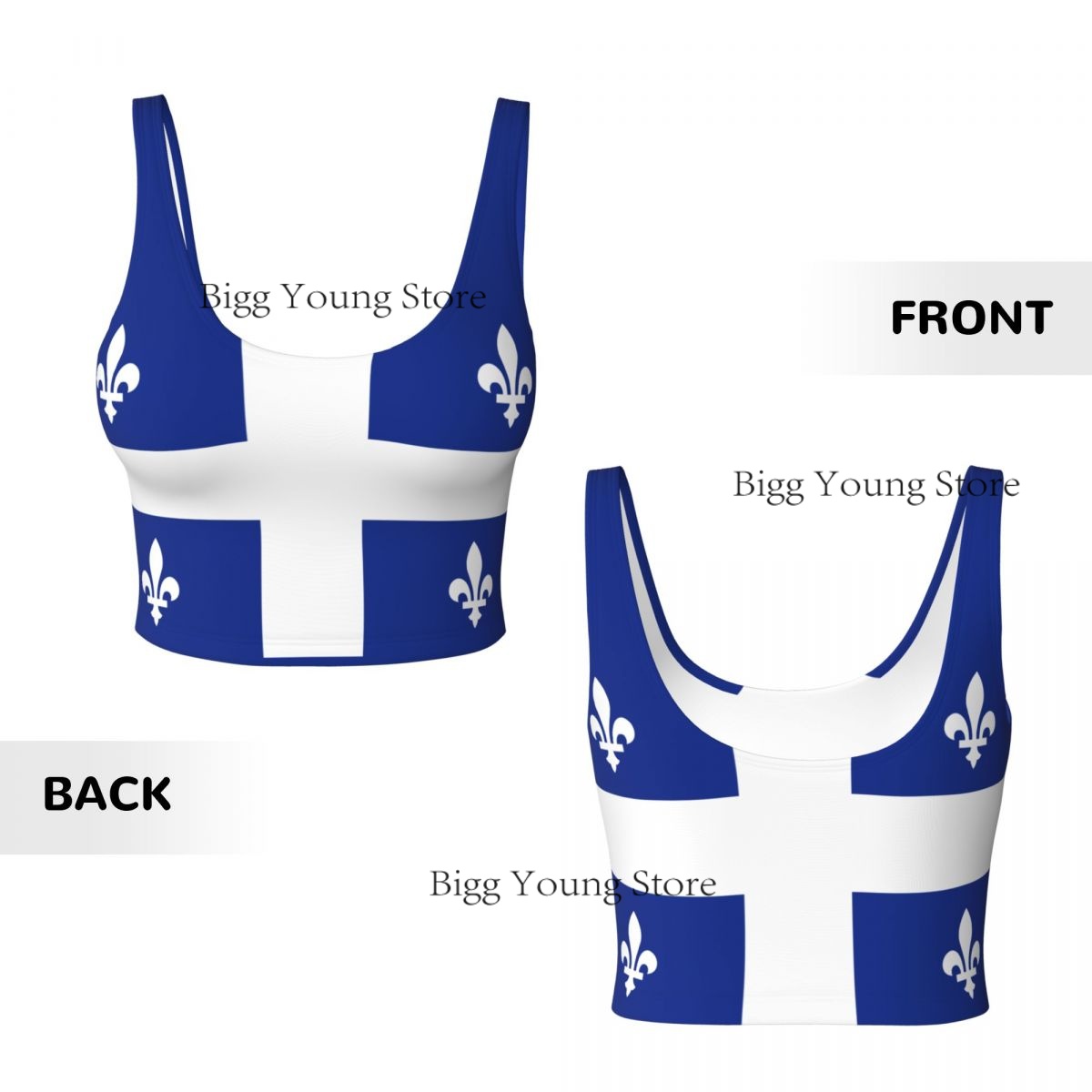 Yoga Fitness Quebec - Flag Of Quebec Canada Basic Tops