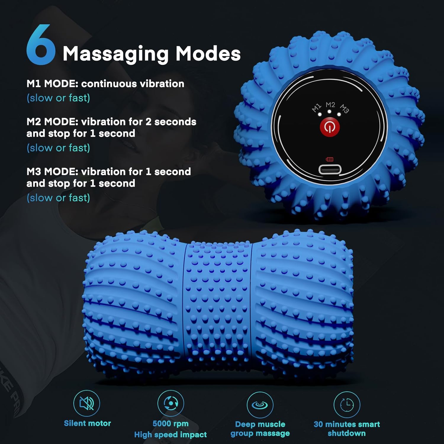 2 in 1 Vibrating Peanut Massag - Yoga Fitness Wheel recension och pris