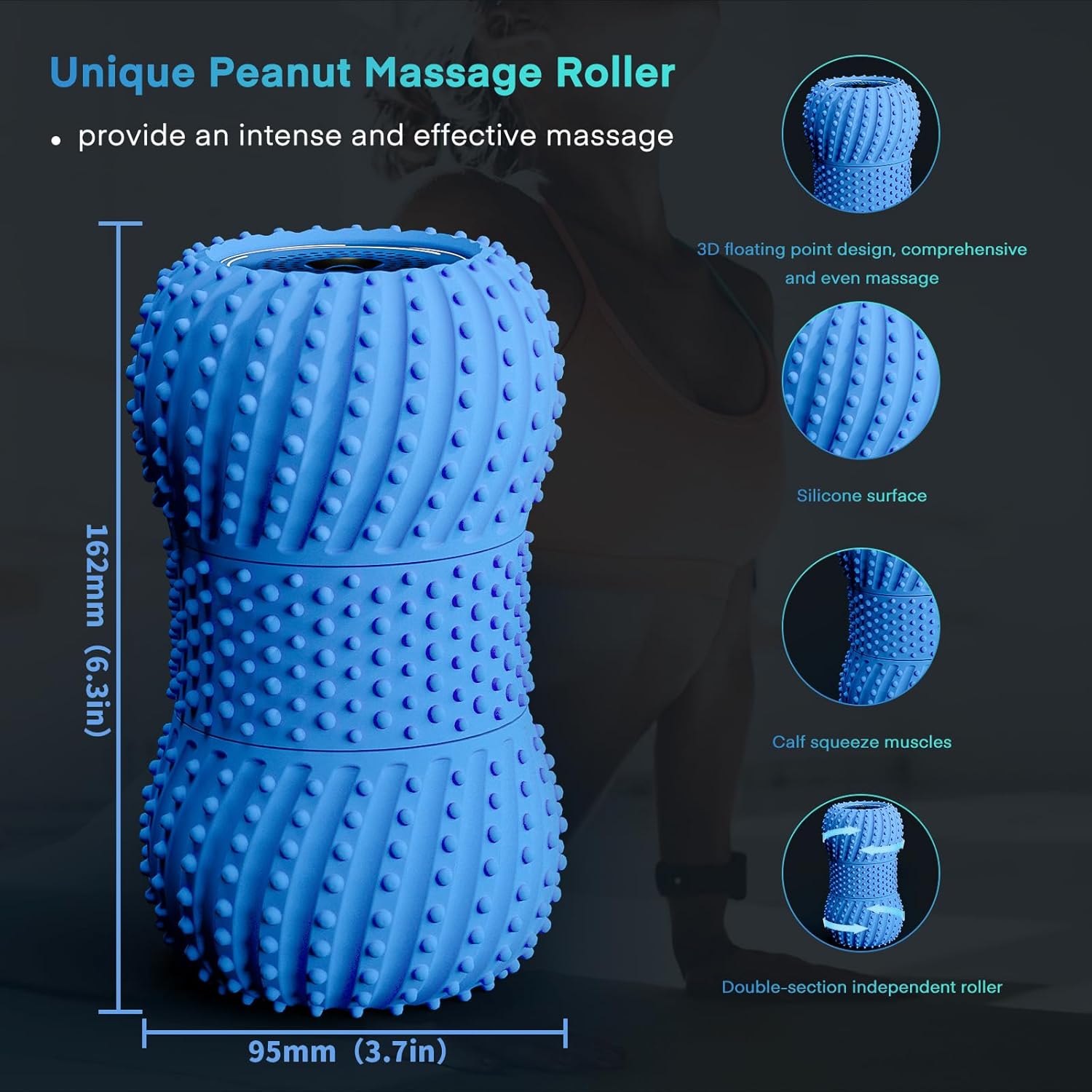 2 in 1 Vibrating Peanut Massag - Yoga Fitness Wheel recension och pris