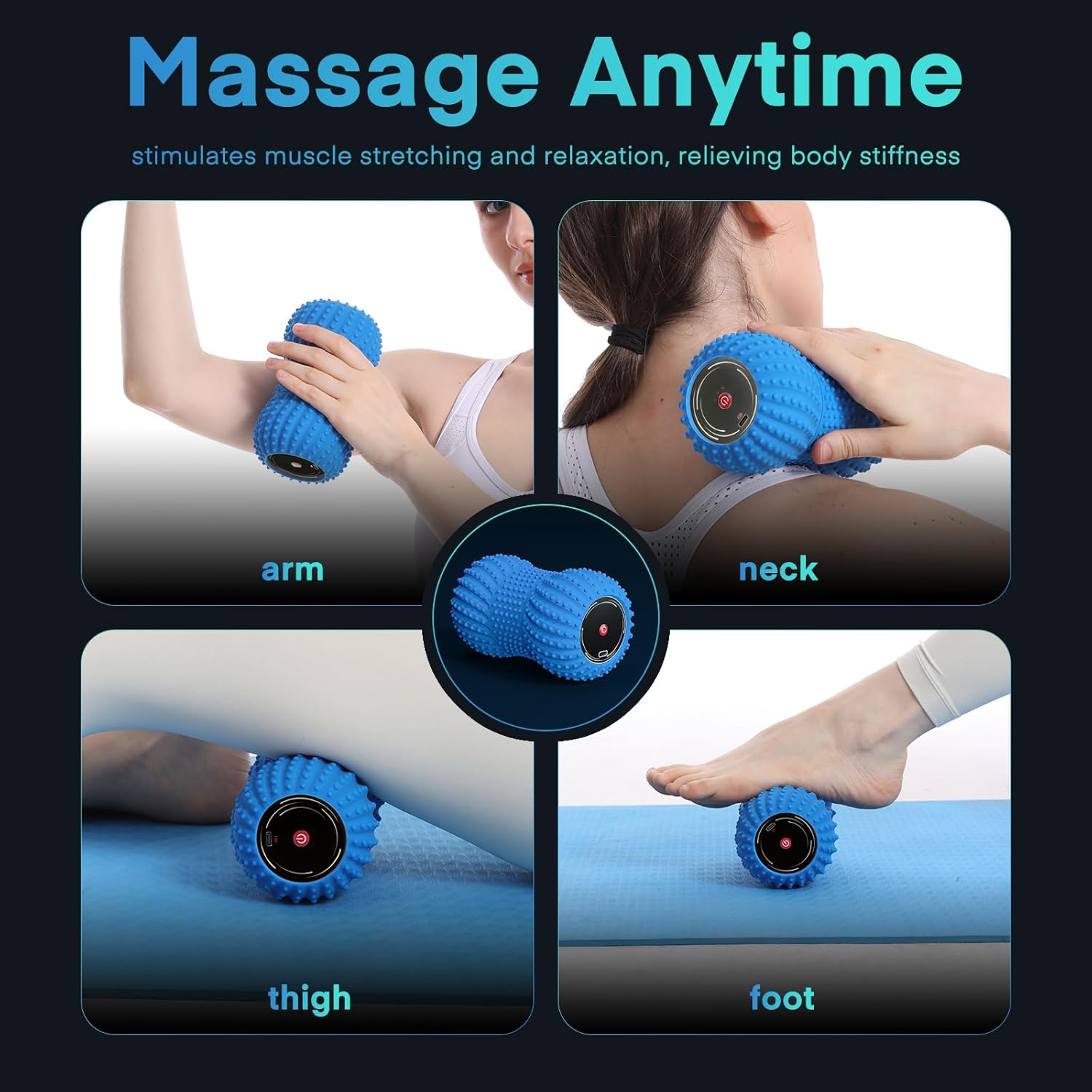 2 in 1 Vibrating Peanut Massag - Yoga Fitness Wheel recension och pris