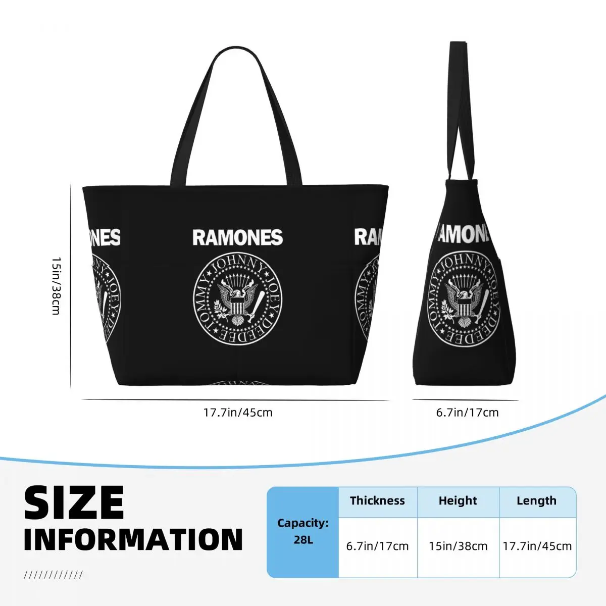 The Ramone Merch Beach Tote Ba - Yoga Fitness Merch recension och pris